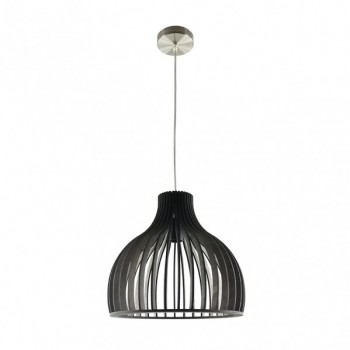 Distribuidor - Lâmpadas Diversas | Colgantes Rustica | COLGANTE CAOBA 1XE27 MADERA CAFE REGX35X35 CM Ref: 156293502